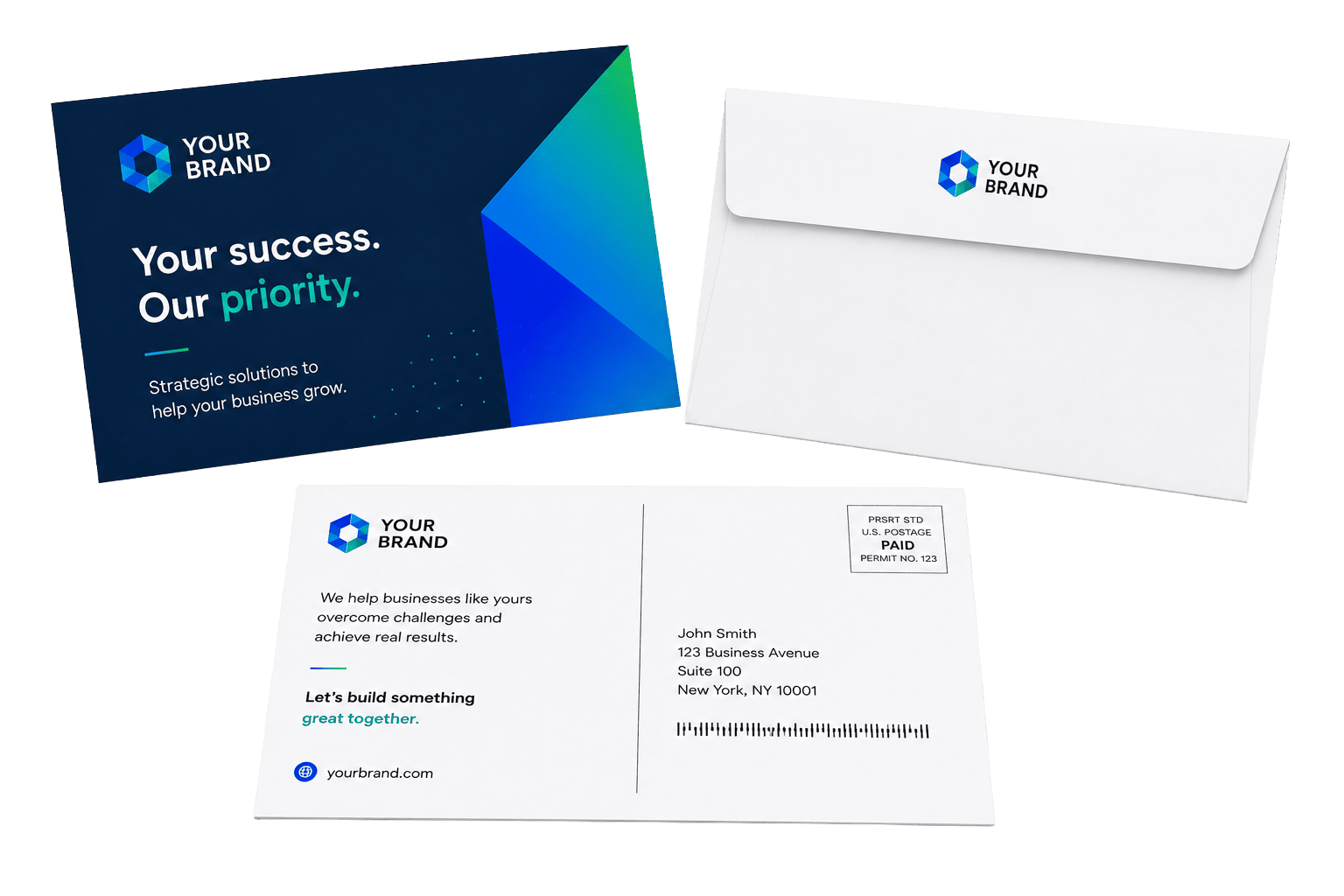 Postcards with direct mail marketing