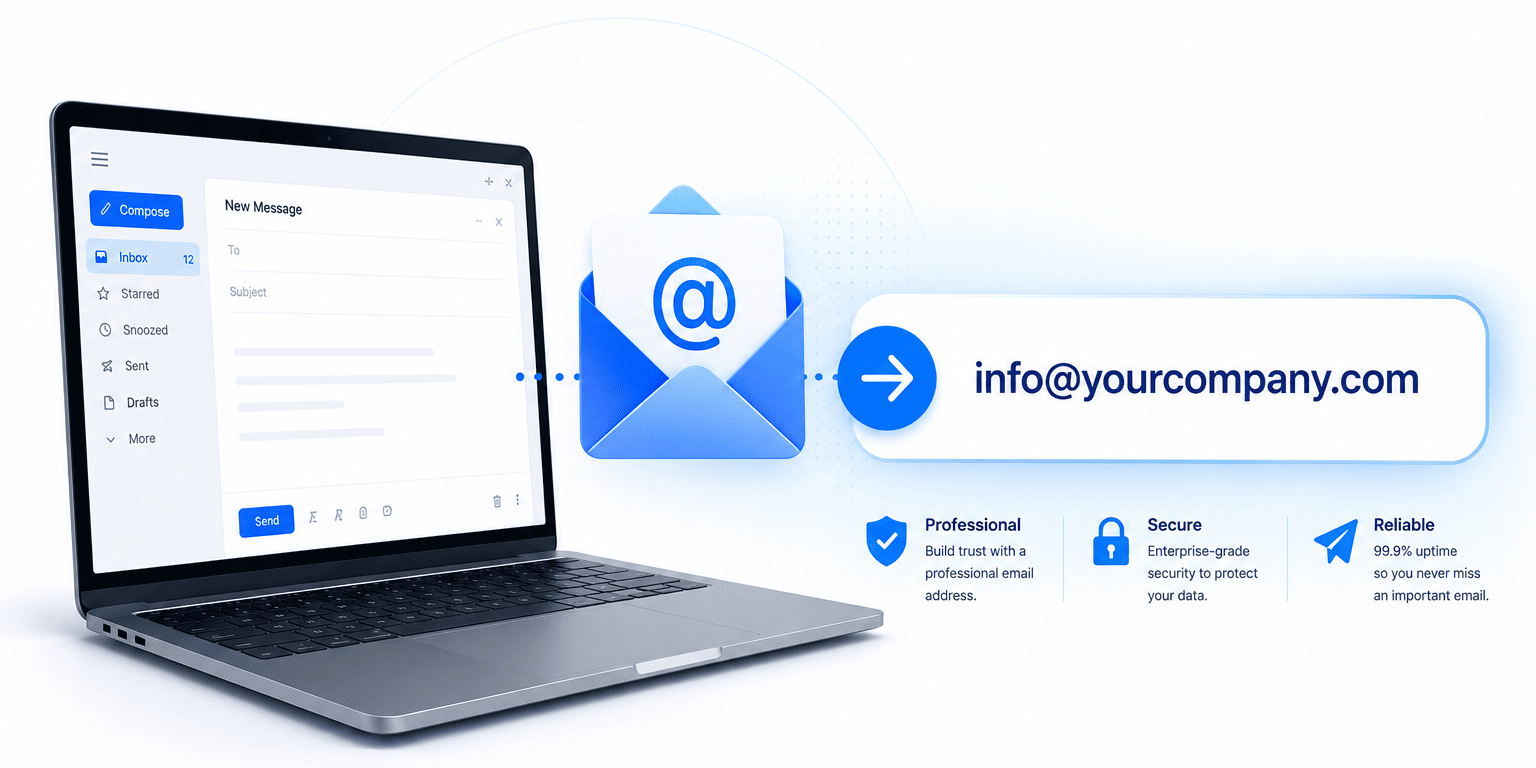 Business email accounts on your own domain