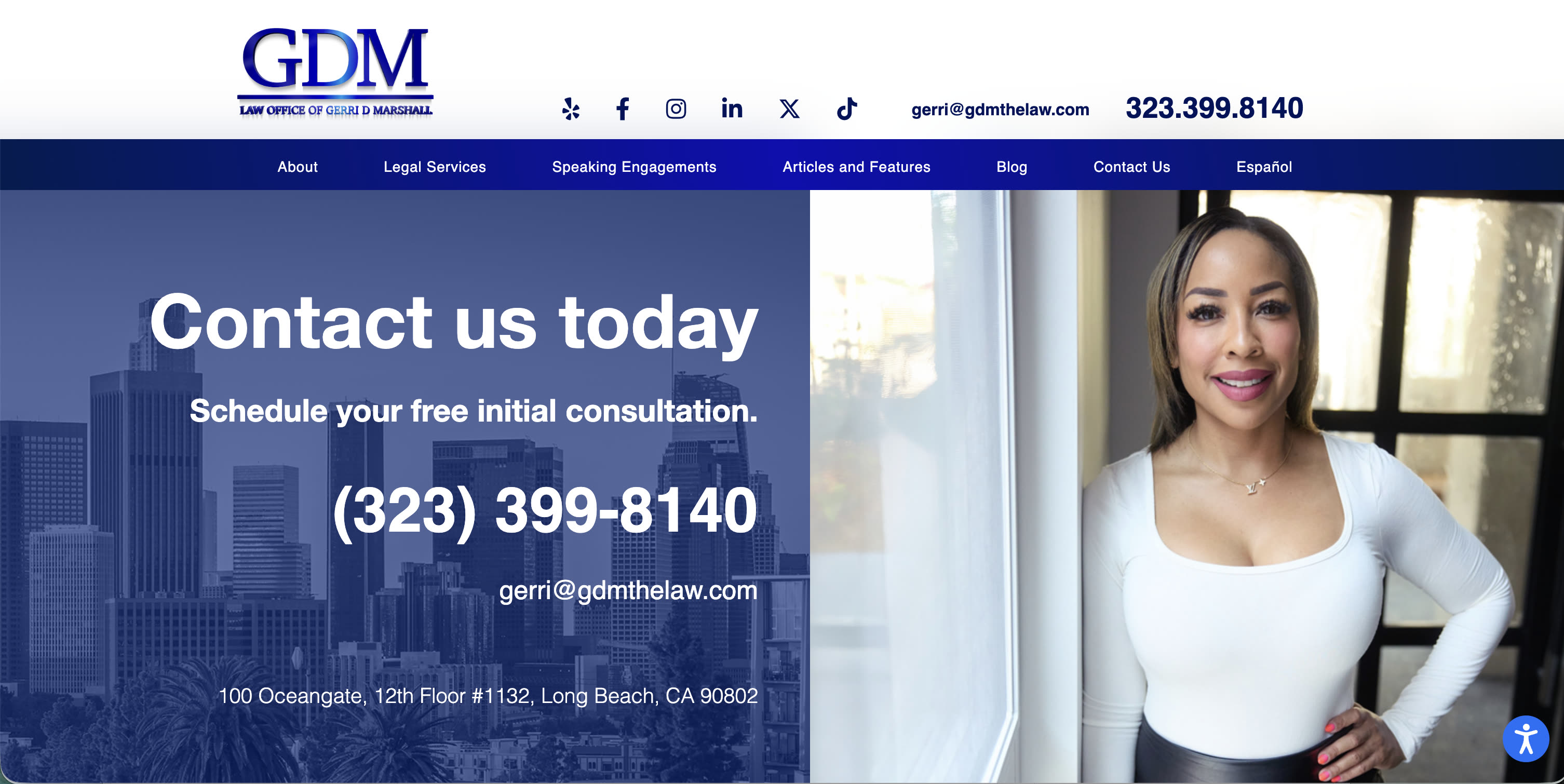 GDM Law website — inner pages