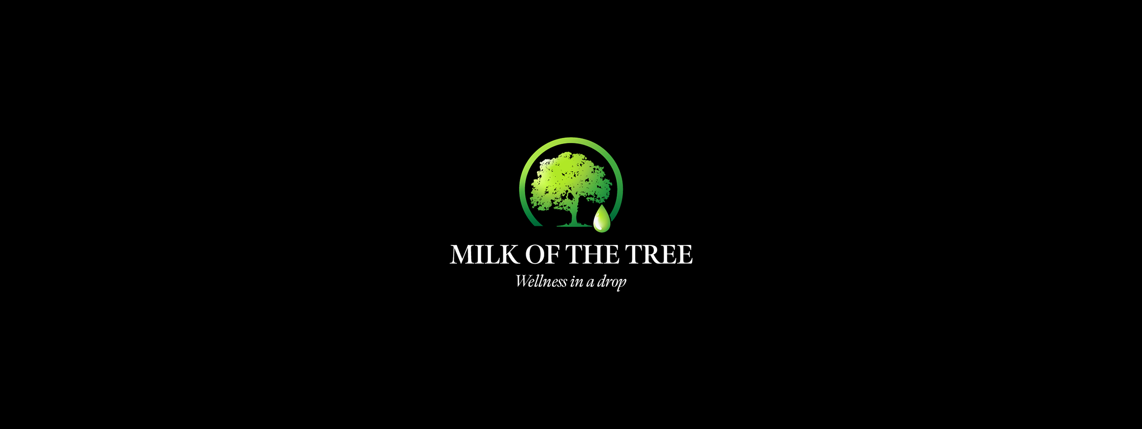 Milk of the Tree — brand artwork on black