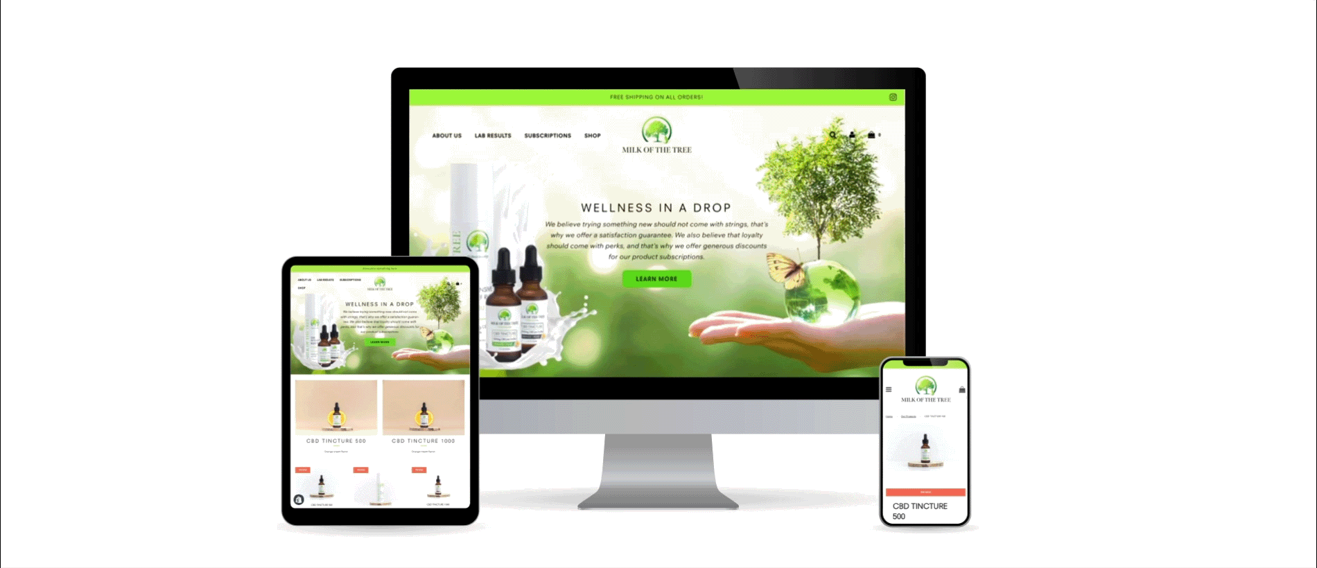 Milk of the Tree — animated website walkthrough